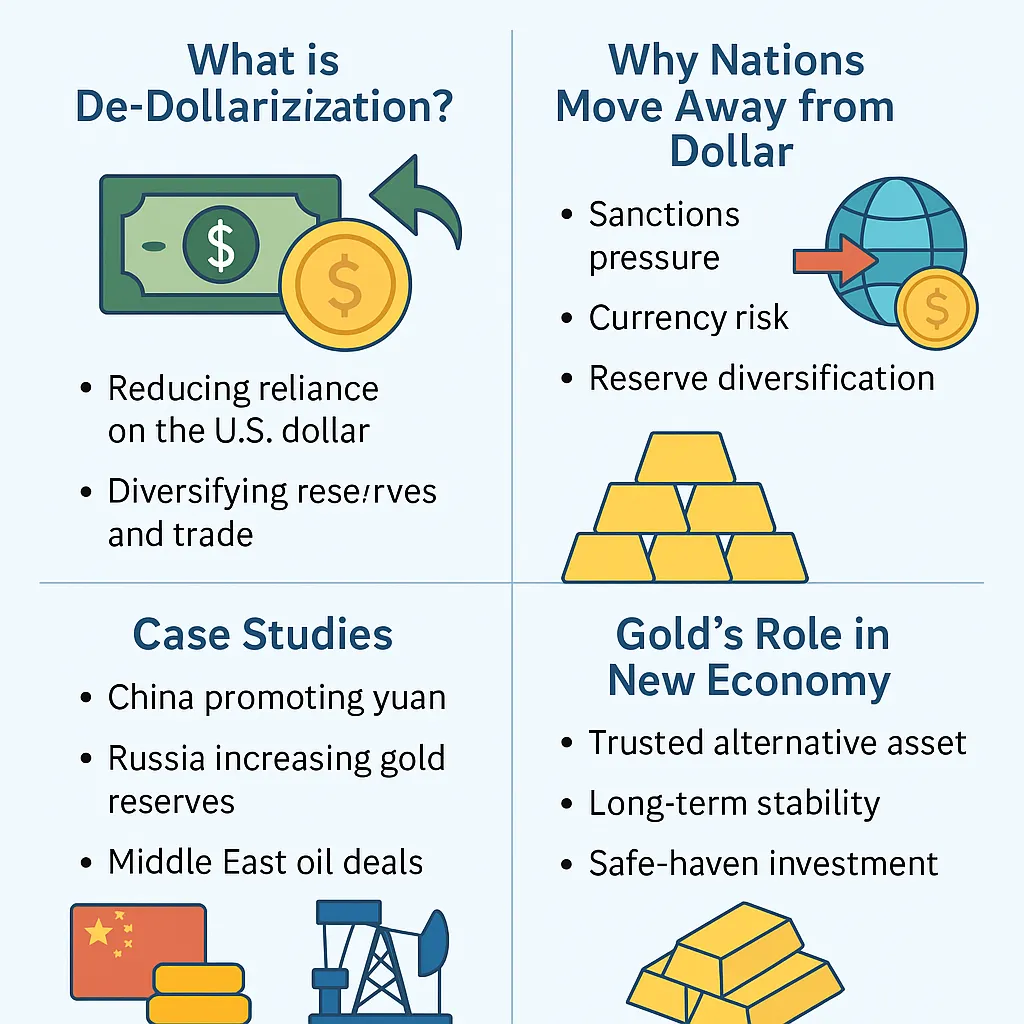 De-Dollarization and Gold Reserves – Shifts in Global Economy