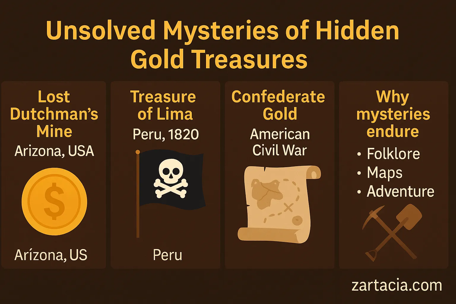 57 Unsolved Mysteries of Hidden Gold Treasures